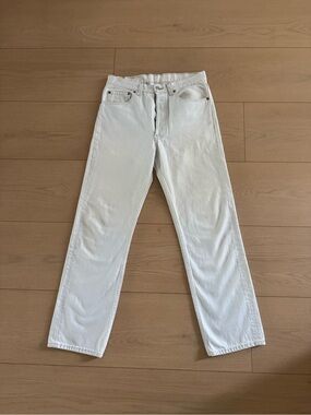 Vintage 1991 Levi’s 501 Made in USA White Straight Leg Jeans 31x30